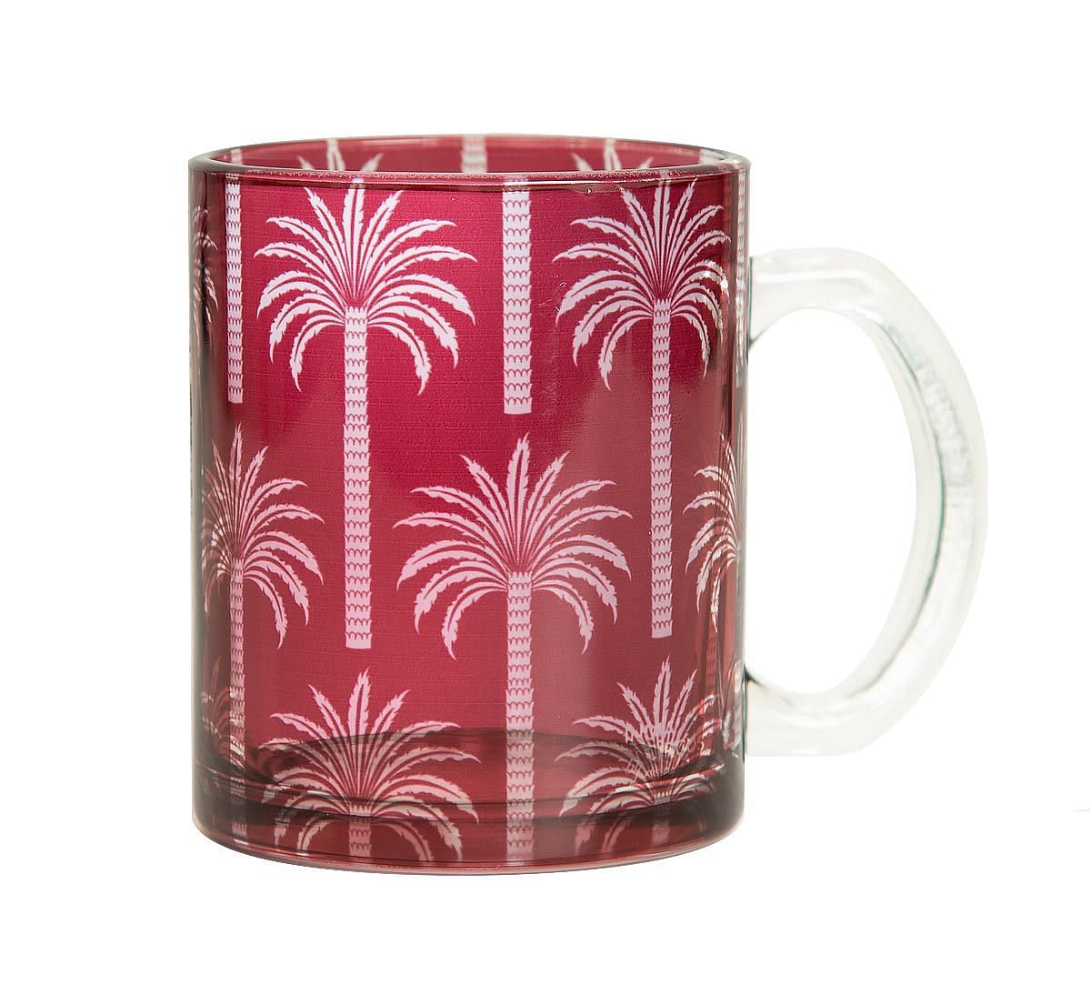 India Circus Blushed Palmeria Glass Mug