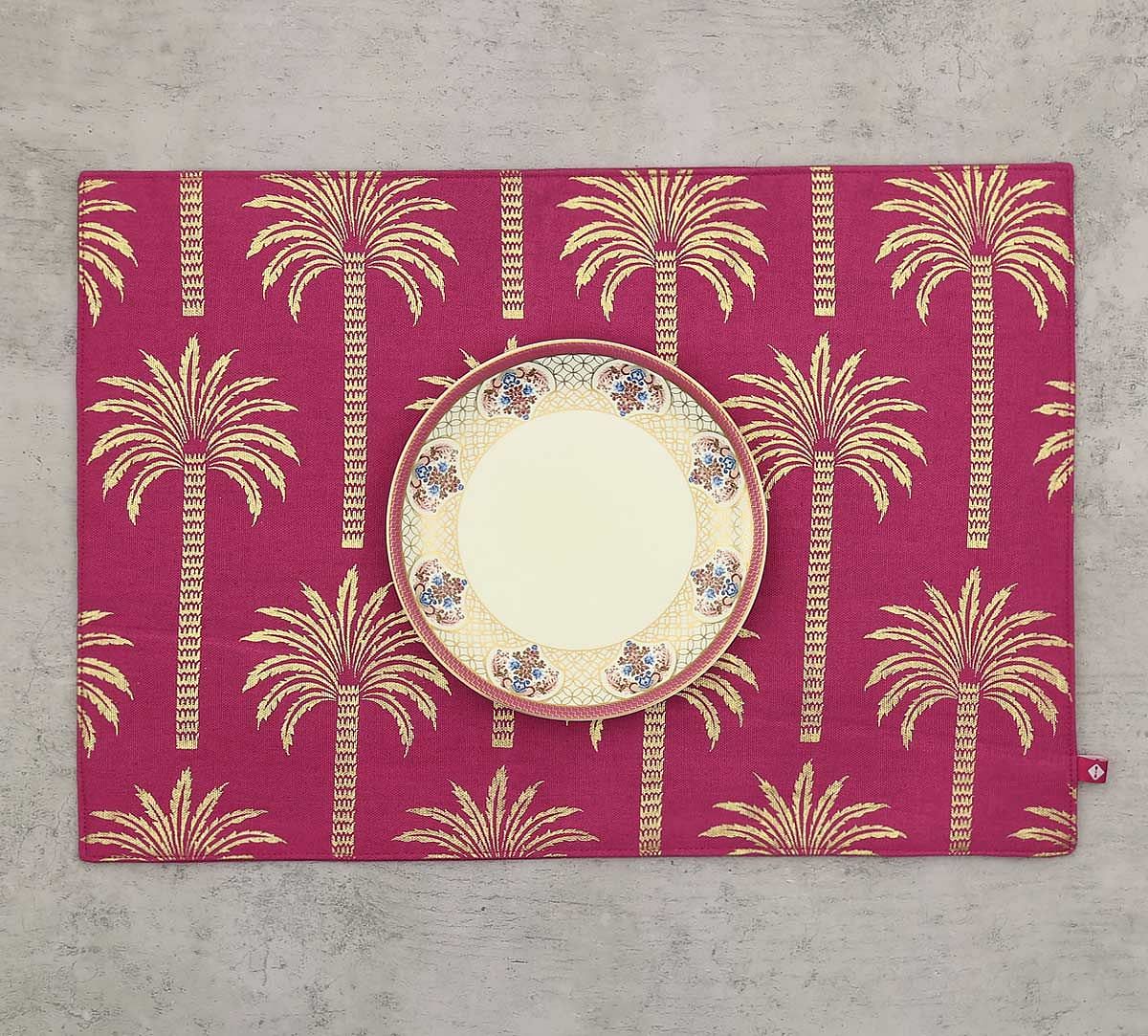 India Circus Blushed Palmeria Table Mat