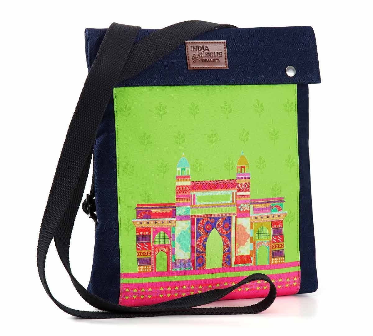 India Circus Bombay Dramatics Sling Denim Backpack