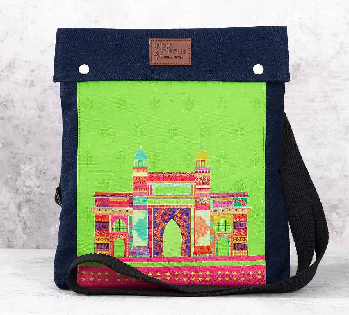 India Circus Bombay Dramatics Sling Denim Backpack