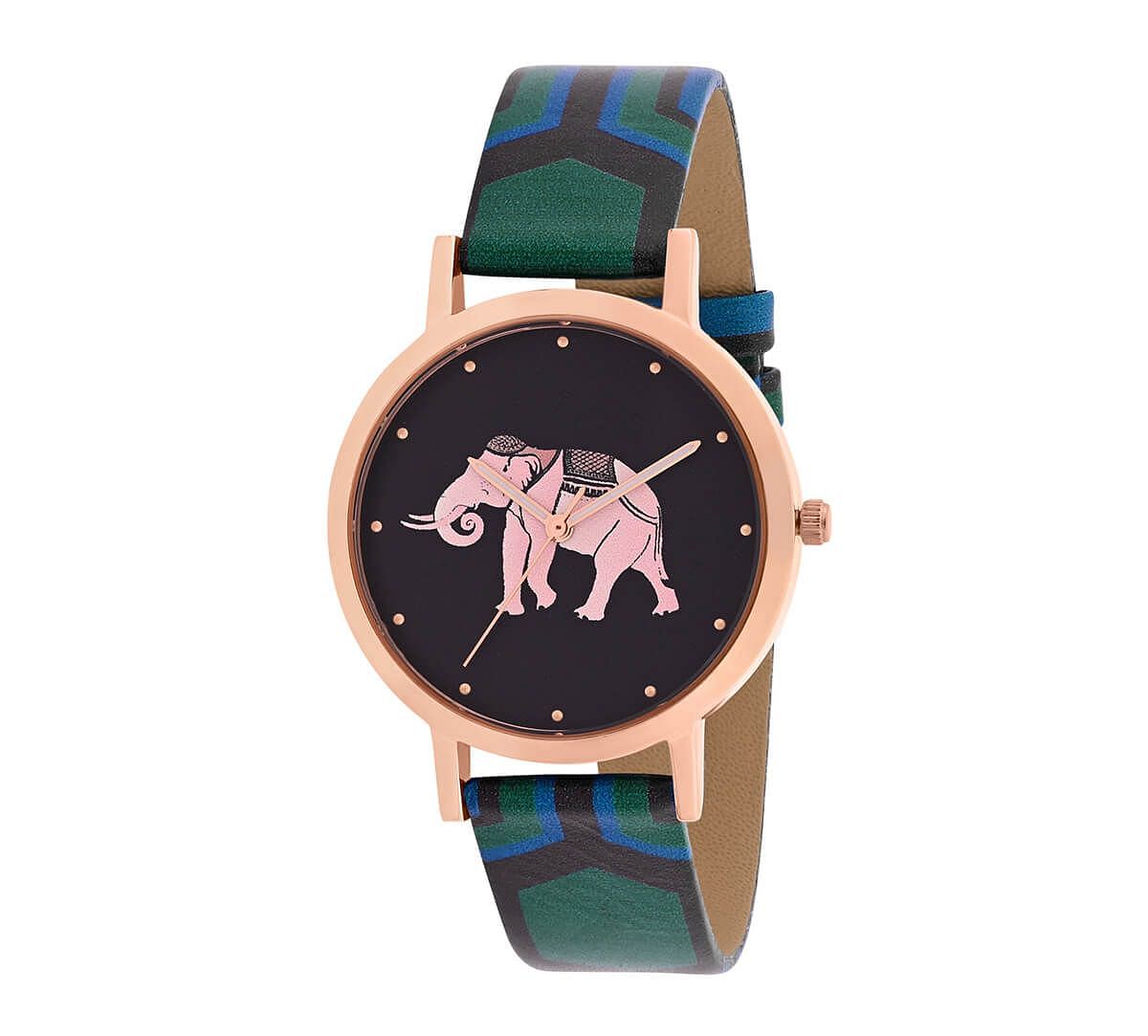 India Circus by Krsnaa Mehta Abstract Tusker Wrist Watch