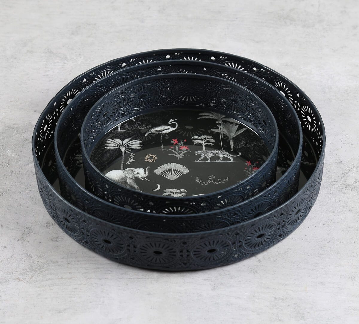 Animalia Creations Iron Round Tray