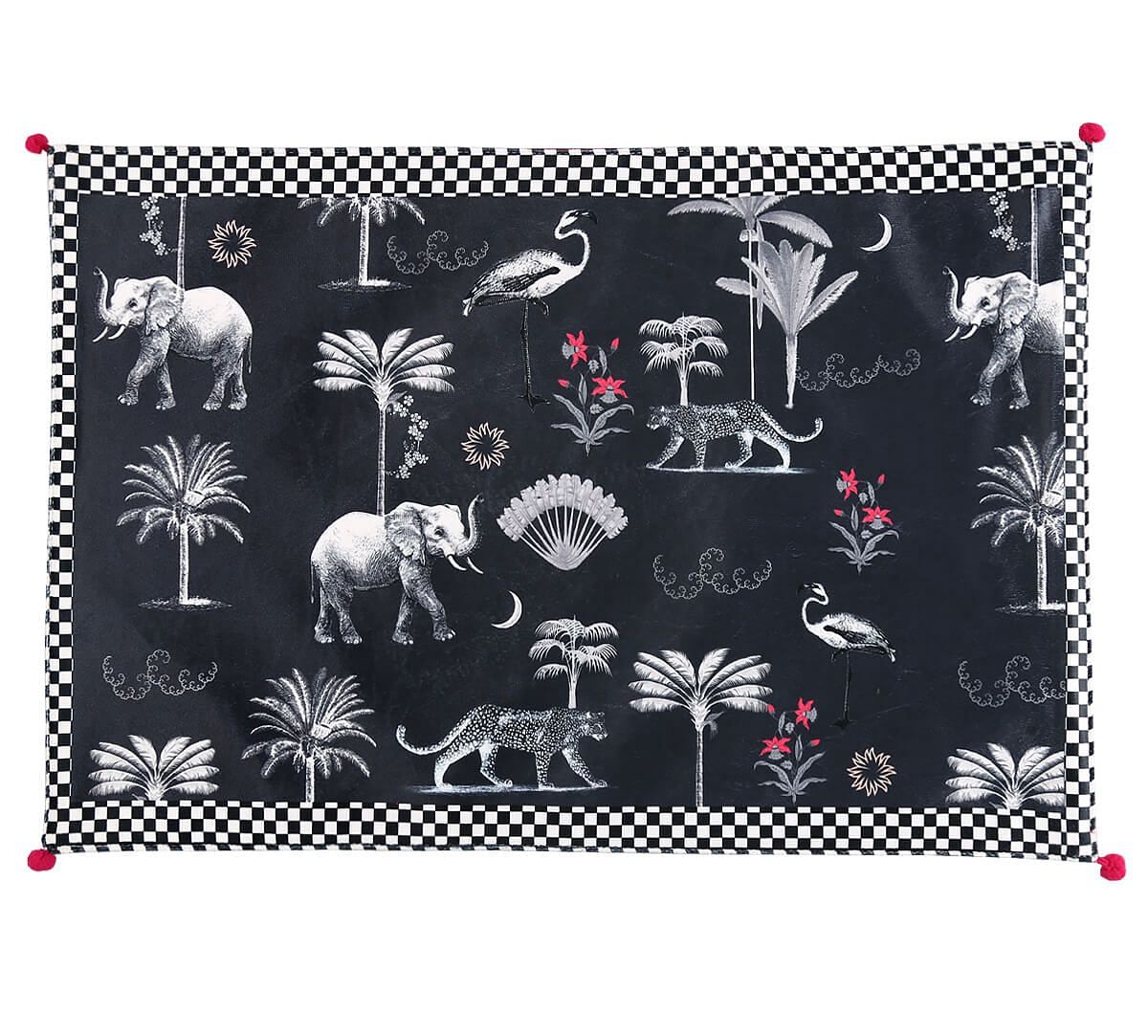 India Circus by Krsnaa Mehta Animalia Creations Micro Velvet Table Mats Set of 6