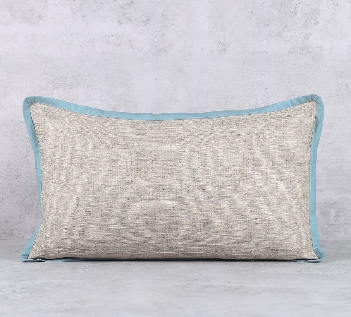 India Circus by Krsnaa Mehta Arctic Flange Khadi Cushion Cover