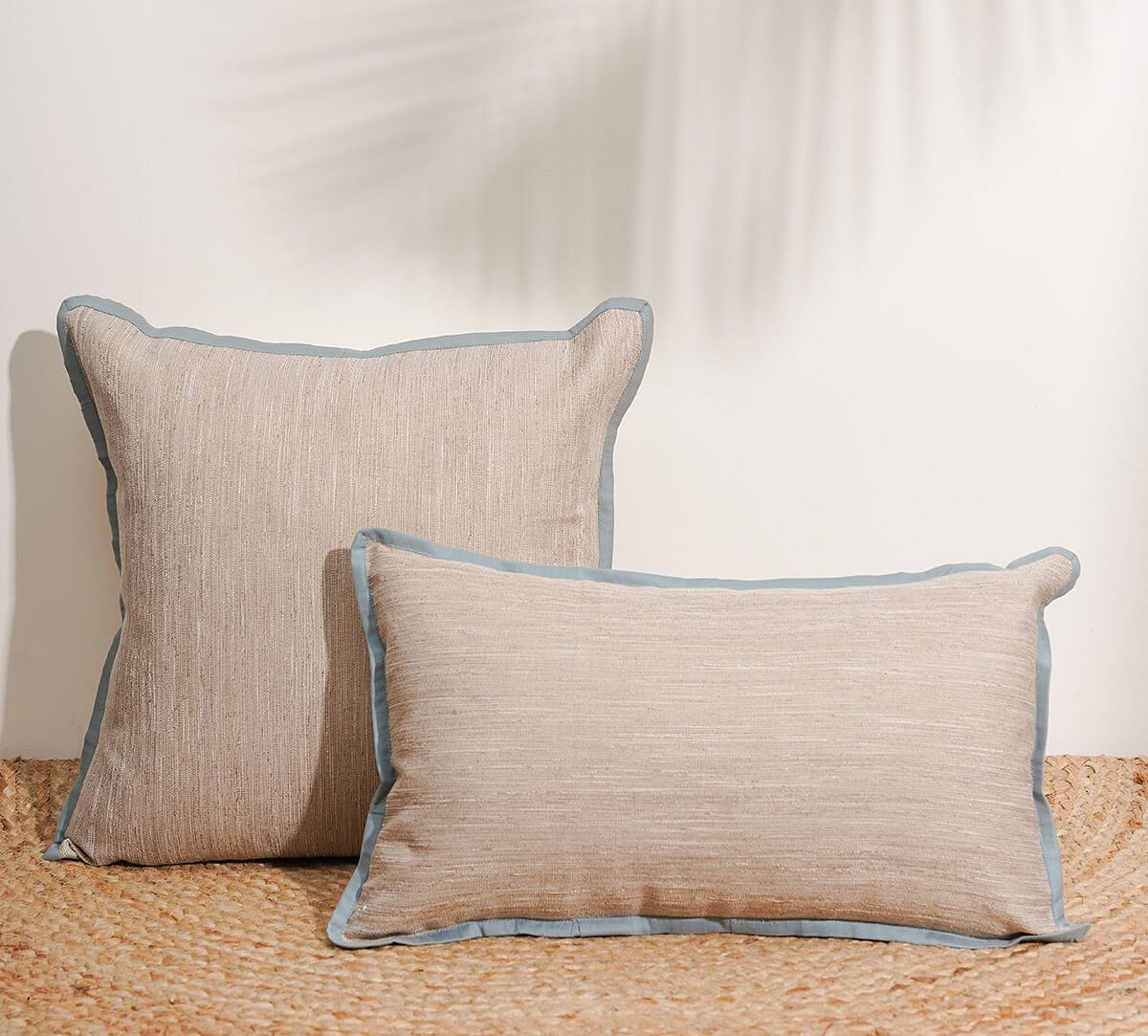 India Circus by Krsnaa Mehta Arctic Flange Khadi Cushion Cover