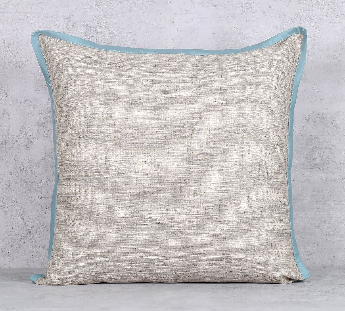 India Circus by Krsnaa Mehta Arctic Flange Khadi Cushion Cover