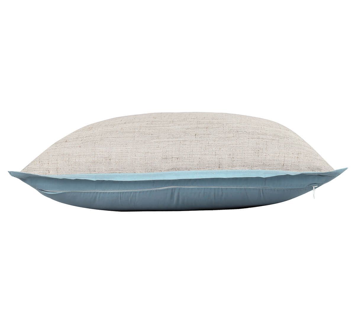 India Circus by Krsnaa Mehta Arctic Flange Khadi Cushion Cover
