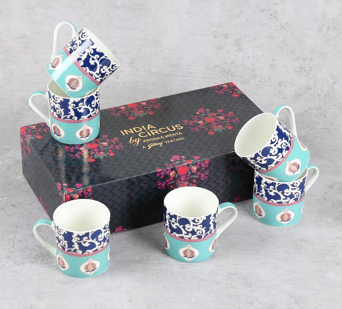 India Circus by Krsnaa Mehta Artistic Abode Mug Set of 6