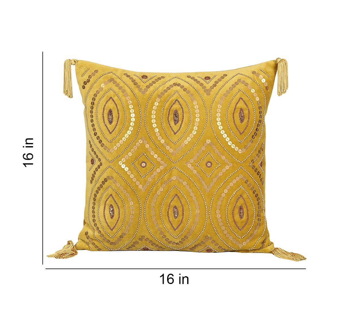 India Circus by Krsnaa Mehta Aureolin Decorated Adorn Cushion Cover