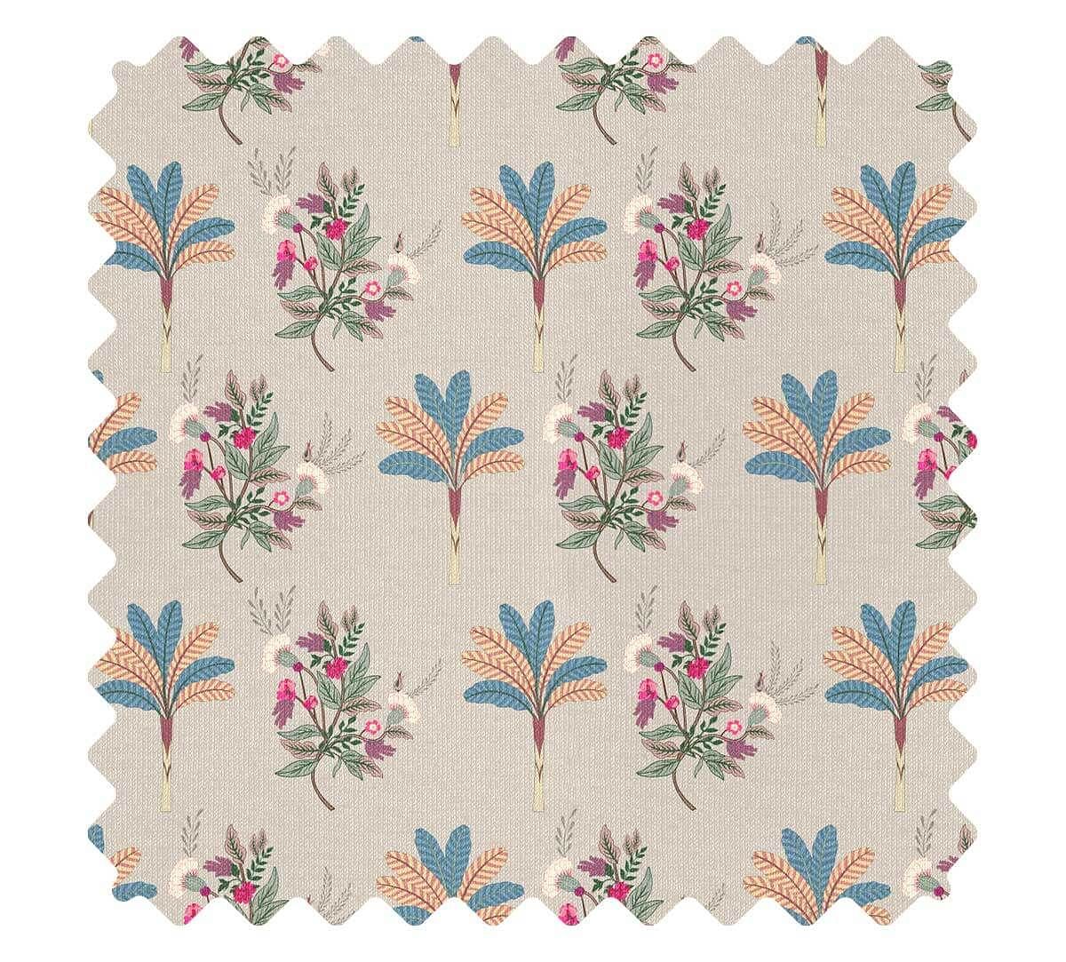India Circus by Krsnaa Mehta Beige Inflorescence Dreams Fabric