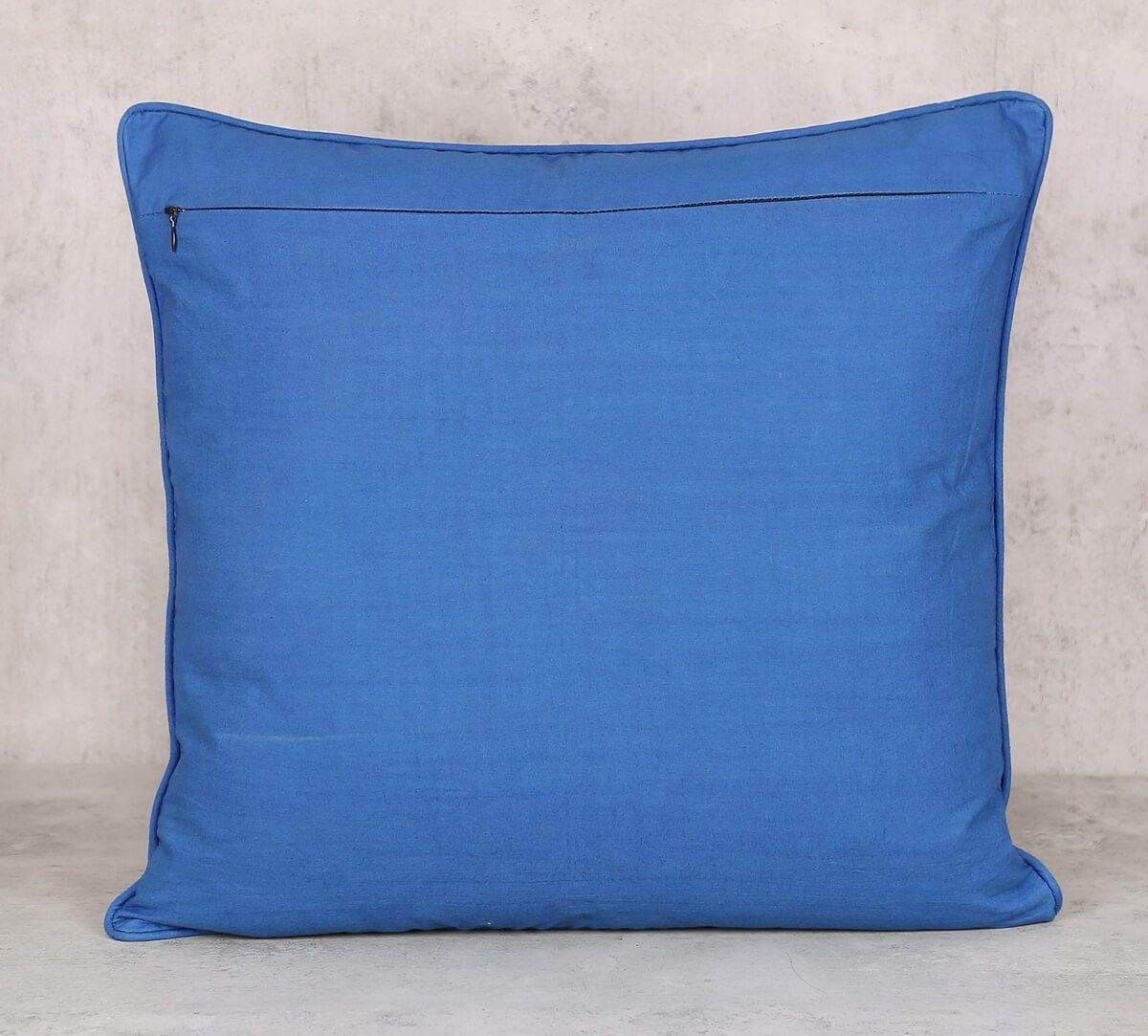 India Circus by Krsnaa Mehta Beryl indigo Cotton Poplin Cushion Cover