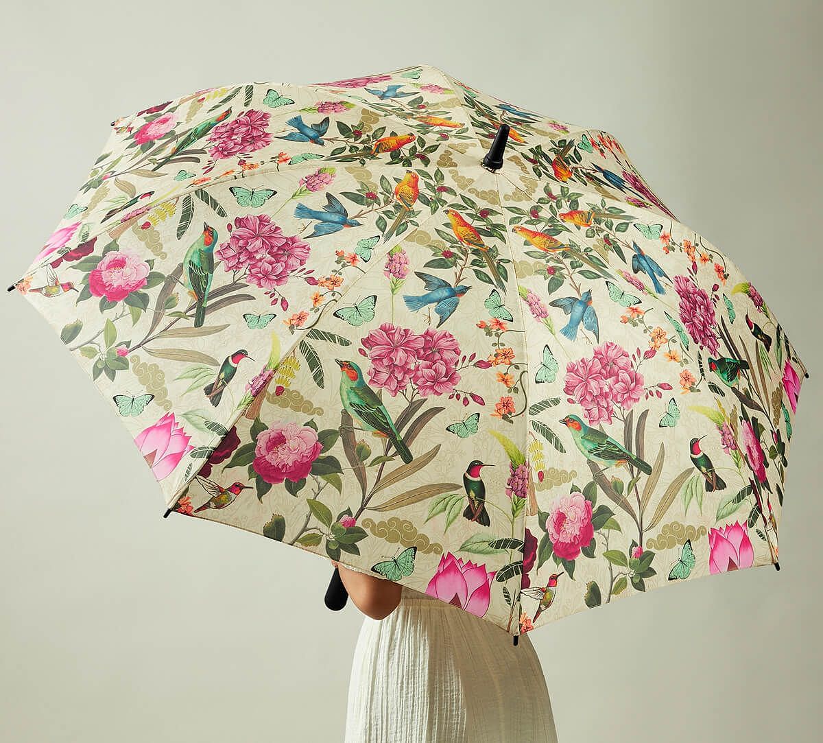 India Circus by Krsnaa Mehta Bird Land Long Umbrella