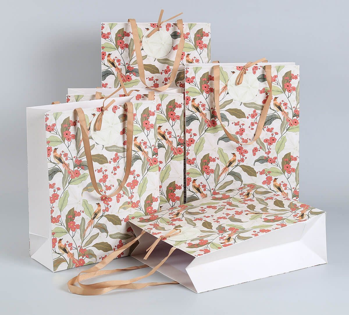 India Circus by Krsnaa Mehta Bird land paradise Big Gift Bag Set of 5