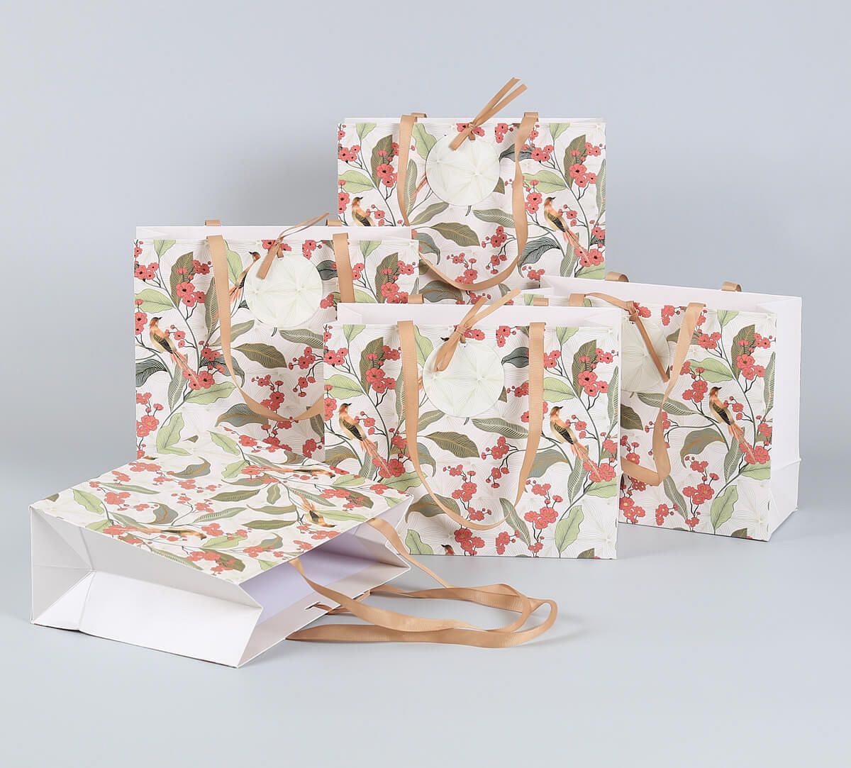 India Circus by Krsnaa Mehta Bird land paradise Small Gift Bag Set of 5