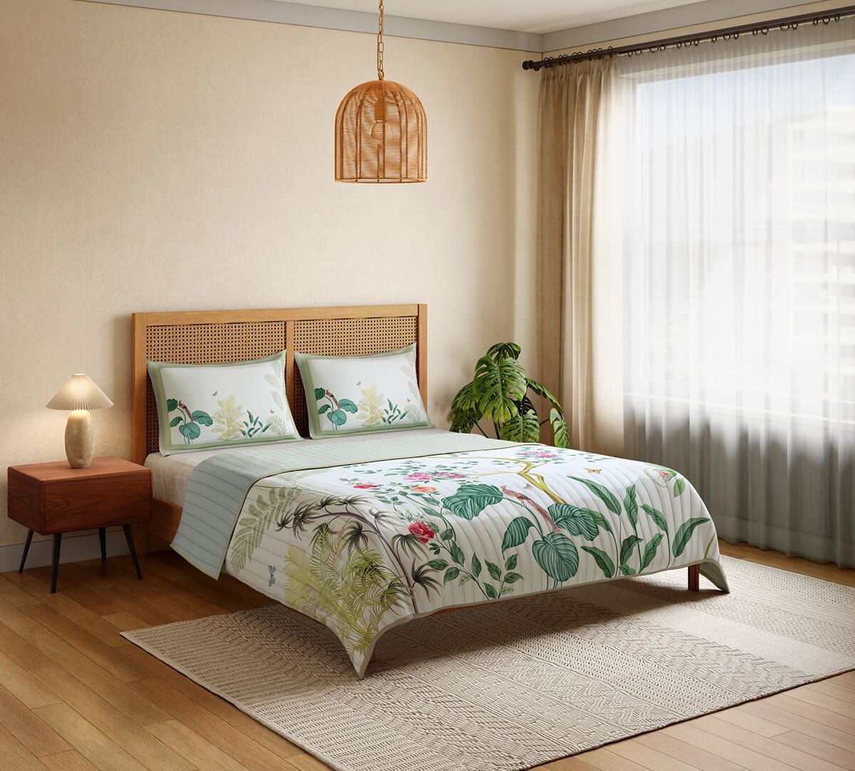 India Circus by Krsnaa Mehta Bird Oasis Bed cover set