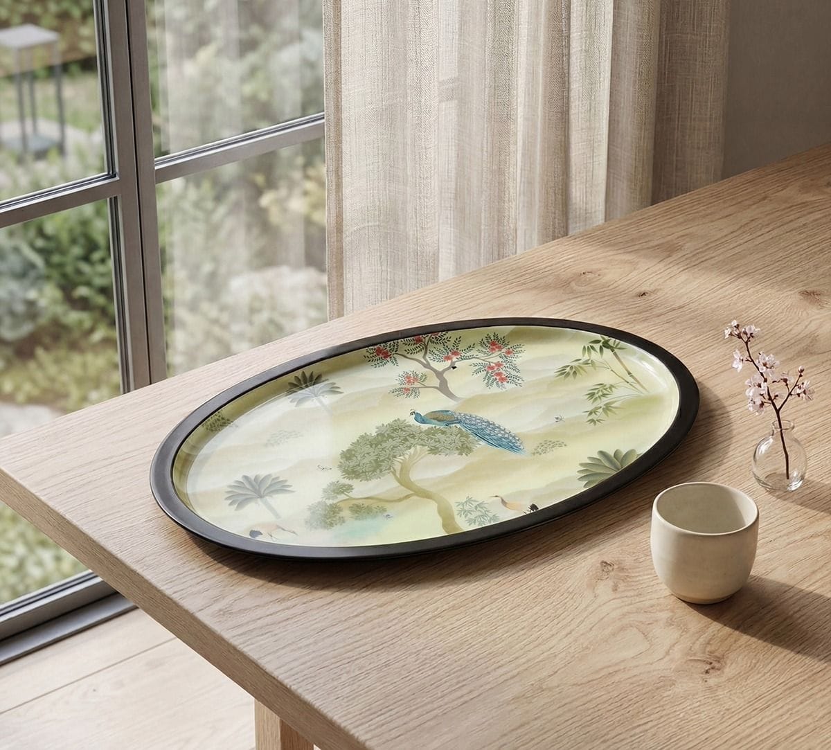 Bird Oasis Oval Tray