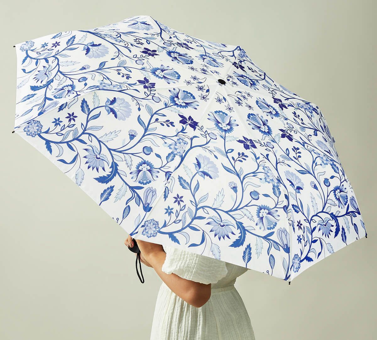 Blaue Blume 3 Fold Umbrella