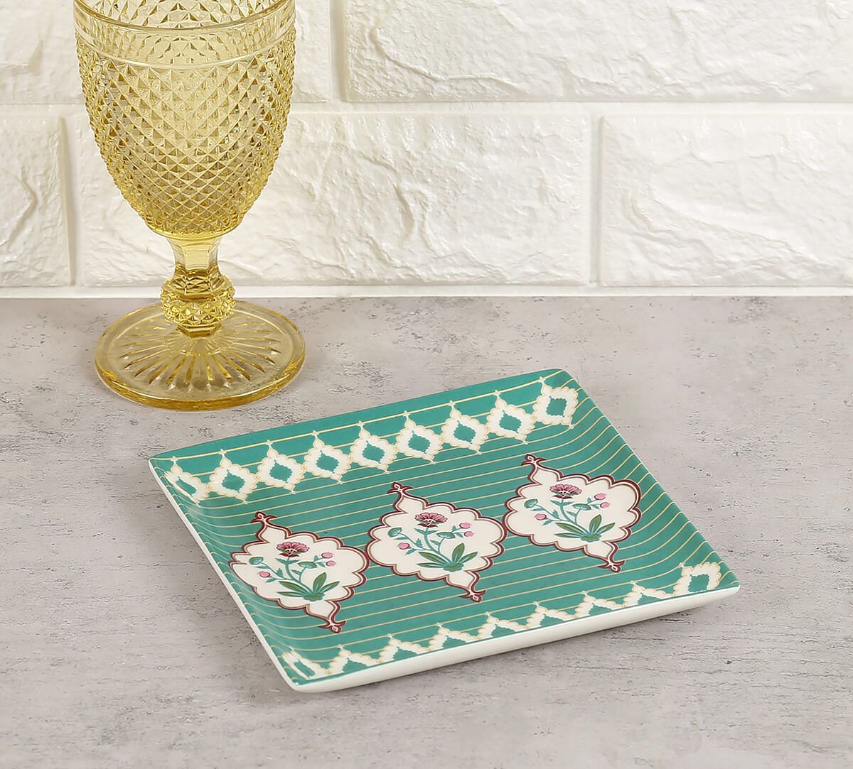 India Circus by Krsnaa Mehta Blooming Dahlia Small Platter