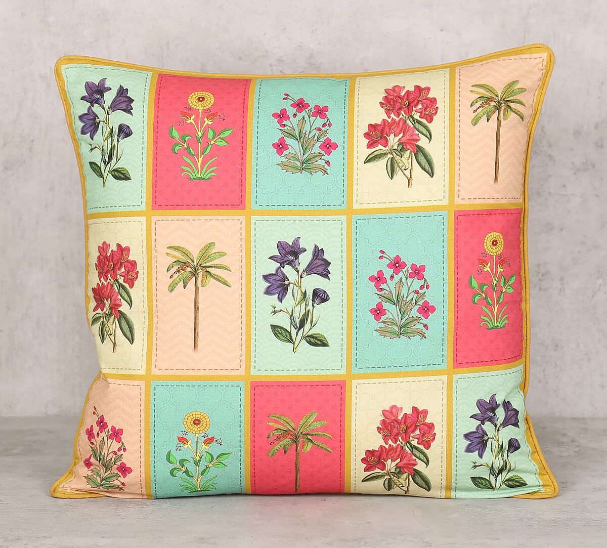 India Circus by Krsnaa Mehta Blossom Treasure Cotton Poplin Cushion Cover