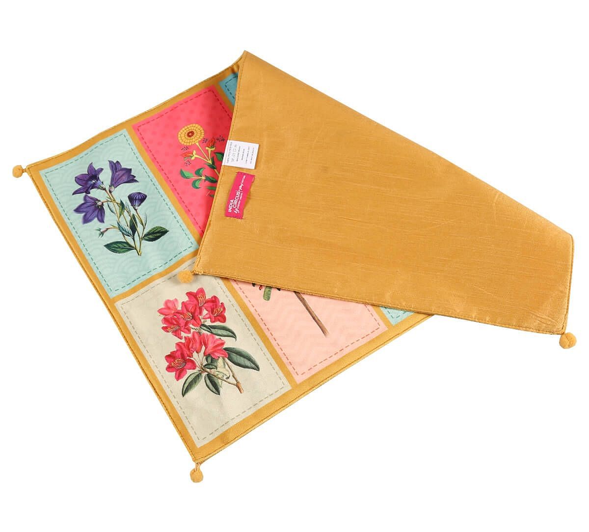 India Circus by Krsnaa Mehta Blossom Treasure Micro Velvet Table Mats Set of 6