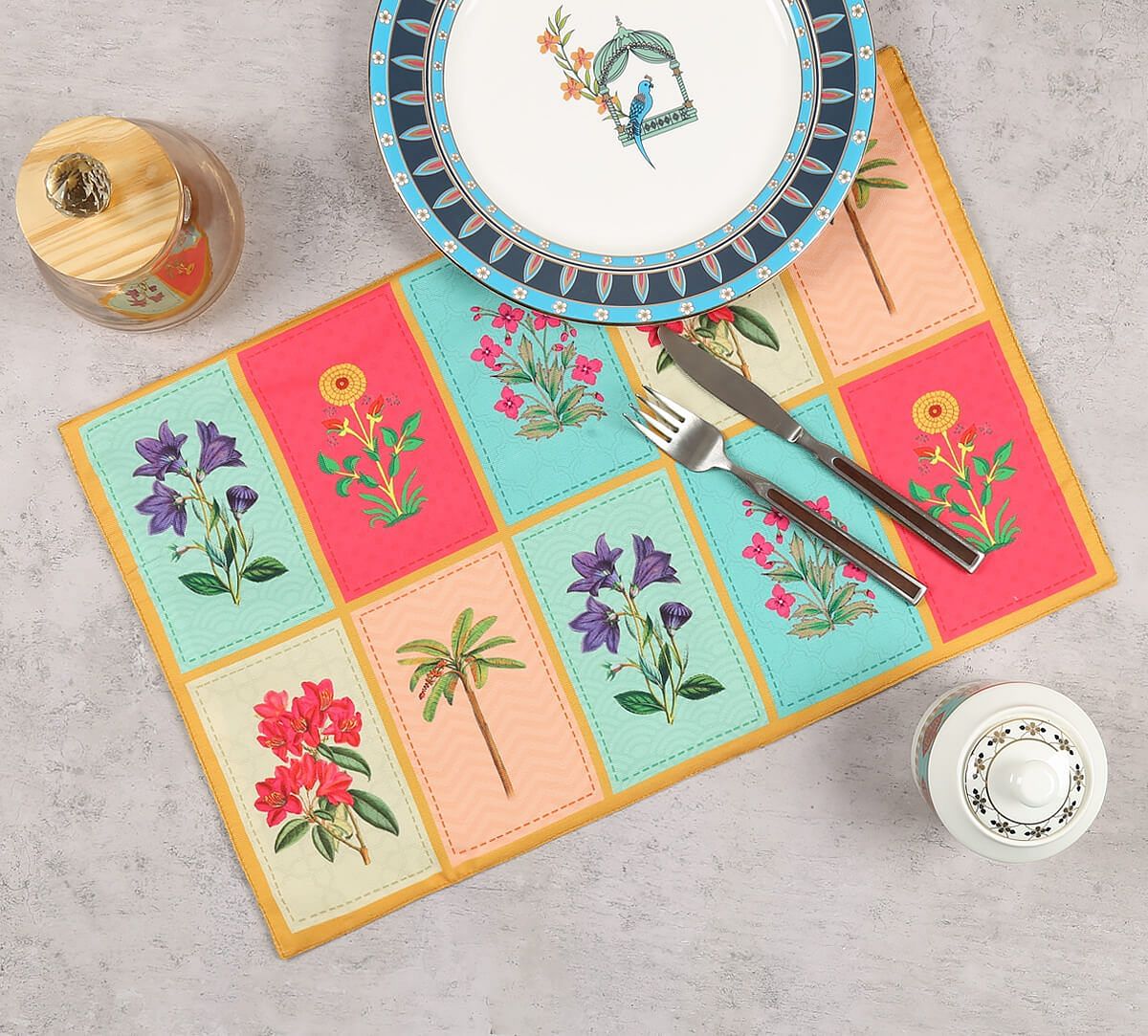 India Circus by Krsnaa Mehta Blossom Treasure Table Mats set of 6