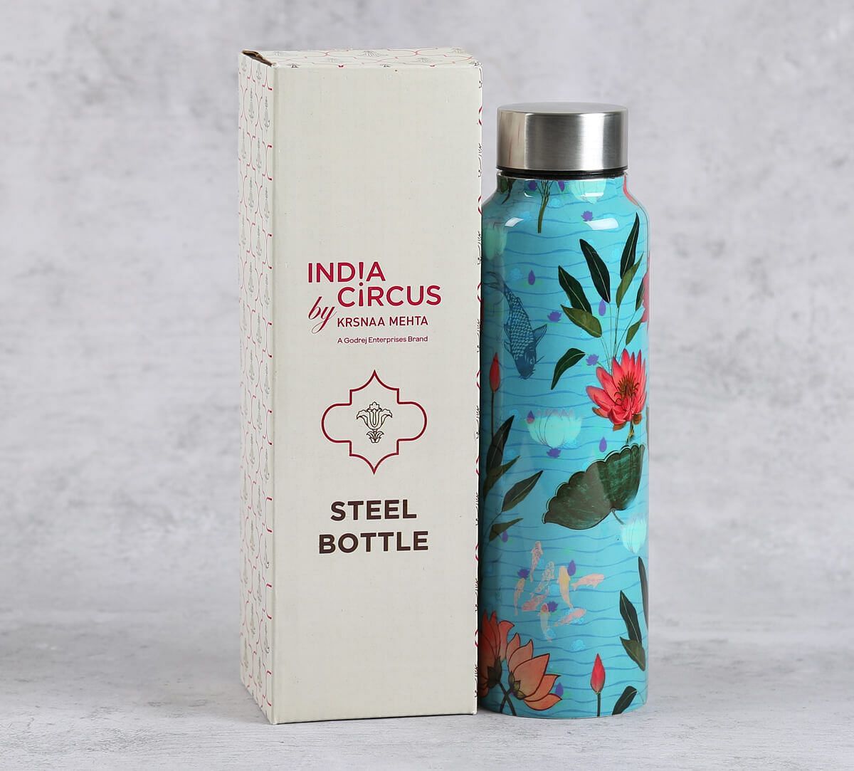 India Circus by Krsnaa Mehta Blossomy Mosaic Big Steel Bottle