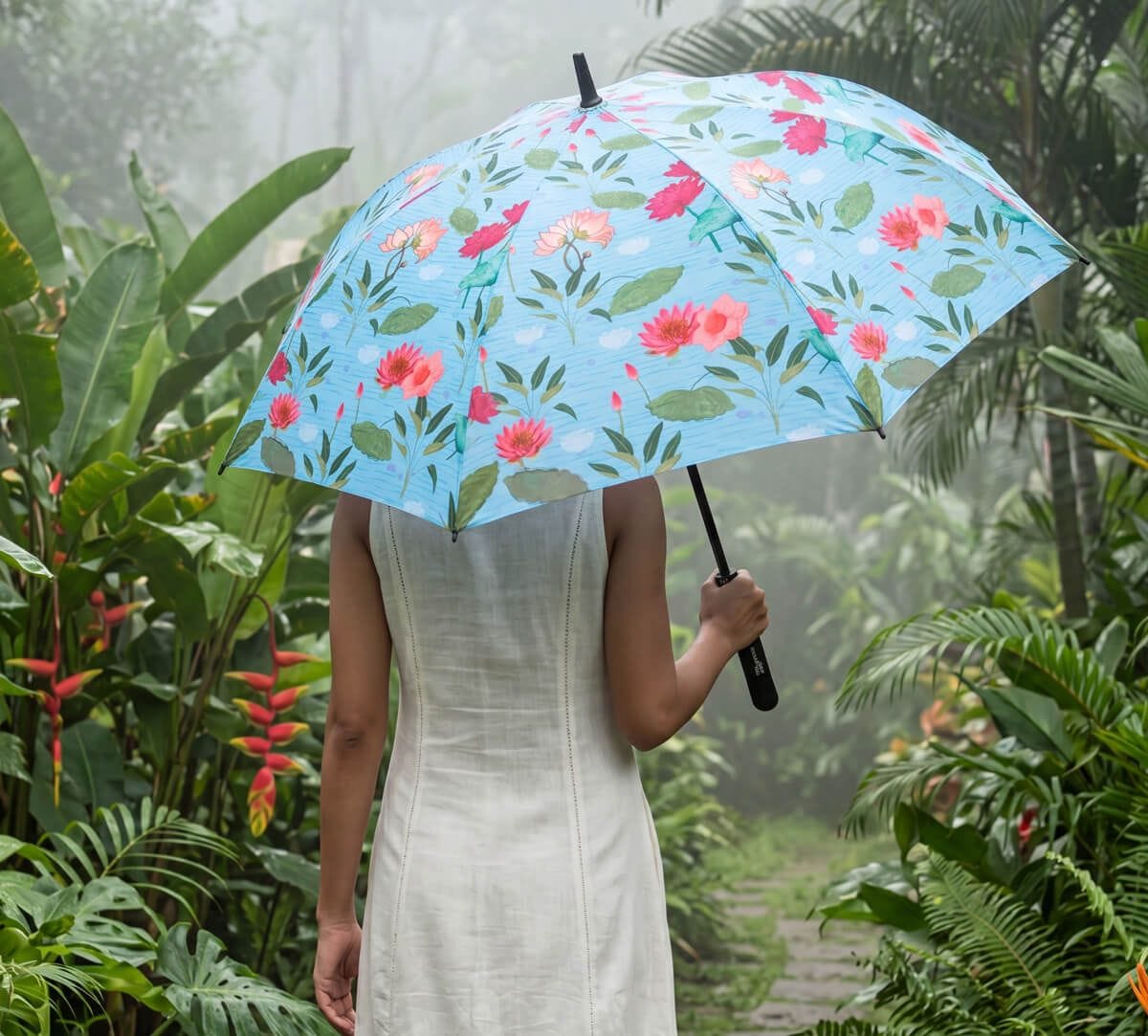 Blossomy Mosaic Long Umbrella