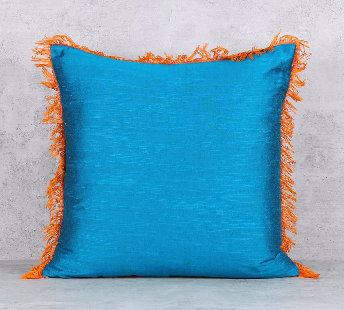 India Circus by Krsnaa Mehta Blueberry Fringe Cushion Cover