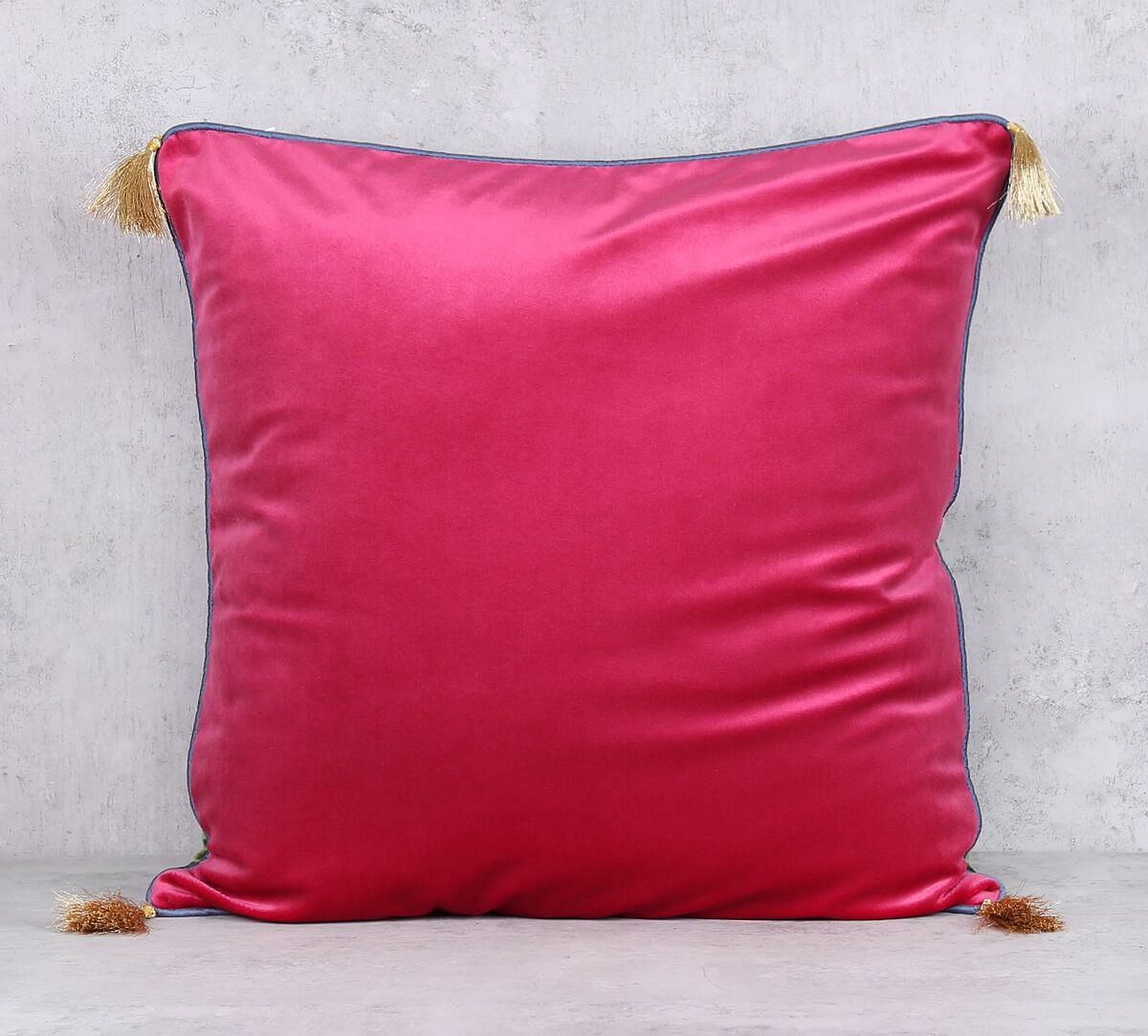 India Circus by Krsnaa Mehta Blush Tassle Cushion Cover