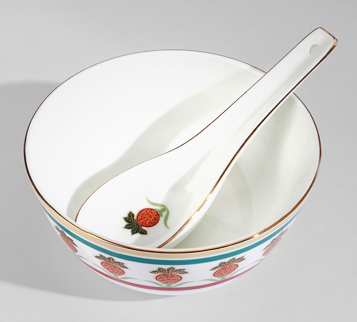 India Circus by Krsnaa Mehta Blushed Orchard Soup Bowl Set