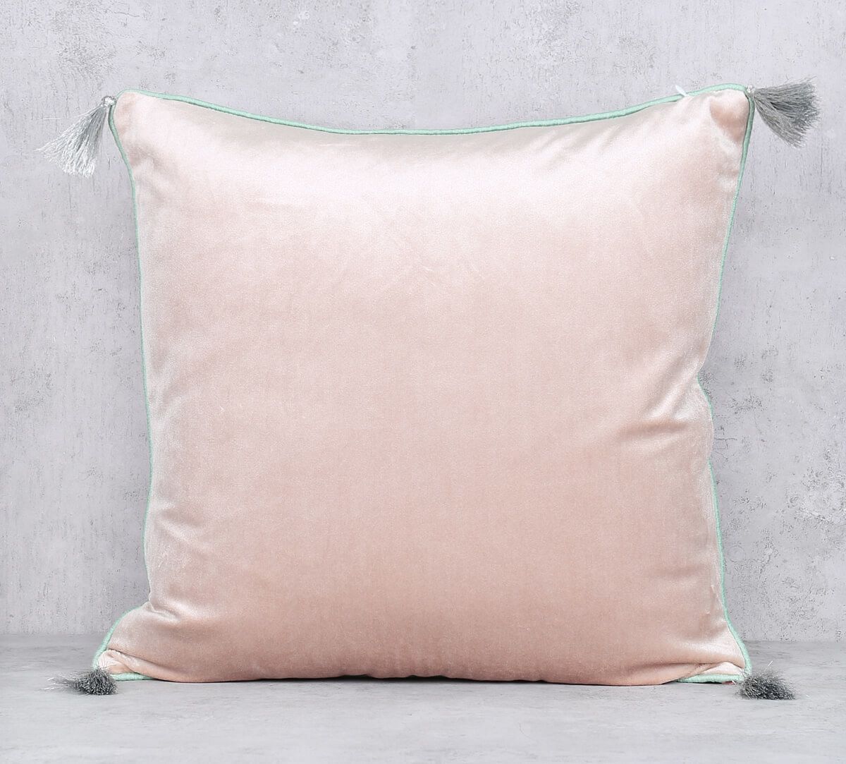India Circus by Krsnaa Mehta Candlelight Peach Tassle Cushion Cover