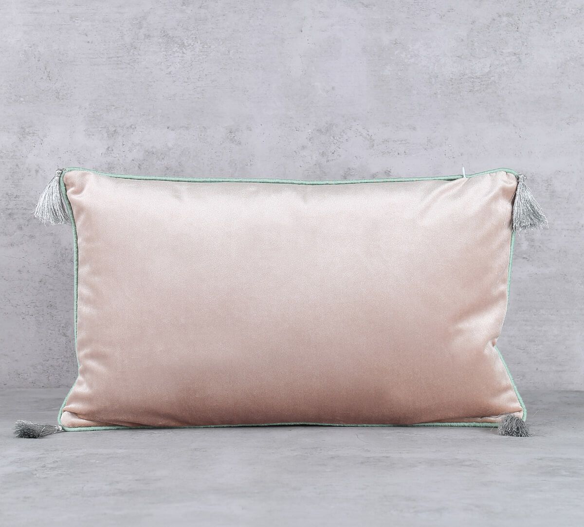 India Circus by Krsnaa Mehta Candlelight Peach Tassle Cushion Cover