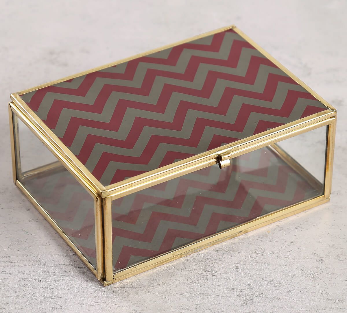 India Circus by Krsnaa Mehta Carmine Chevron Storage Box