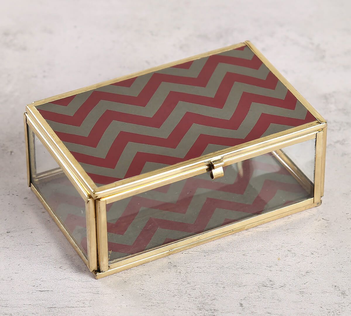 India Circus by Krsnaa Mehta Carmine Chevron Storage Box