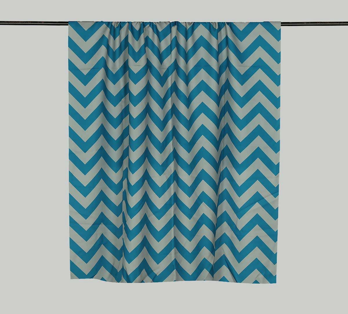 India Circus by Krsnaa Mehta Chevron Melavo Cyan Fabric