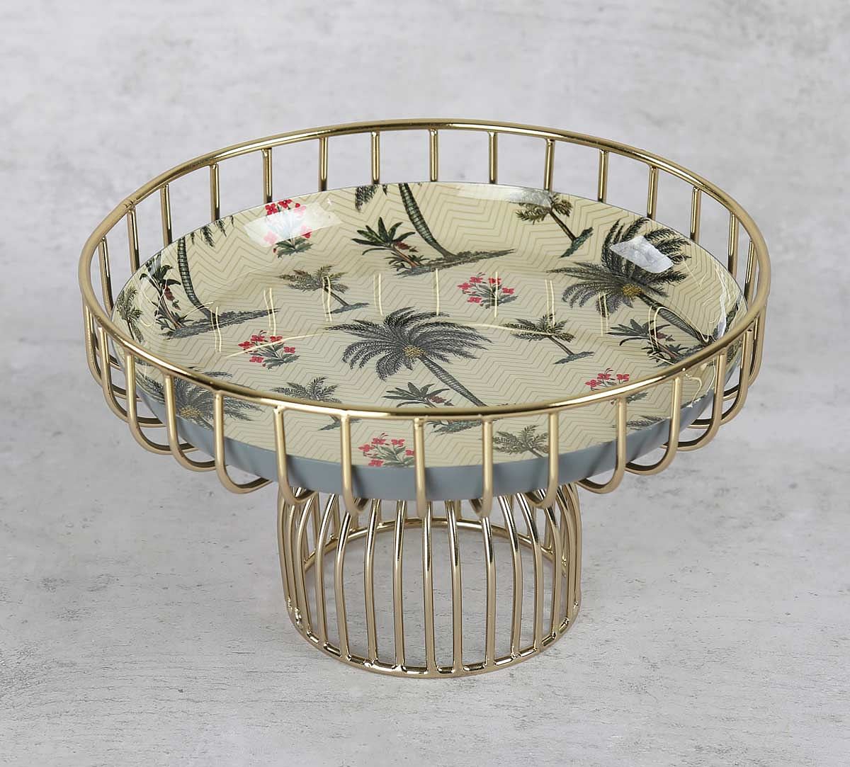 India Circus By Krsnaa Mehta Chevron Palms Iron Cake Stand