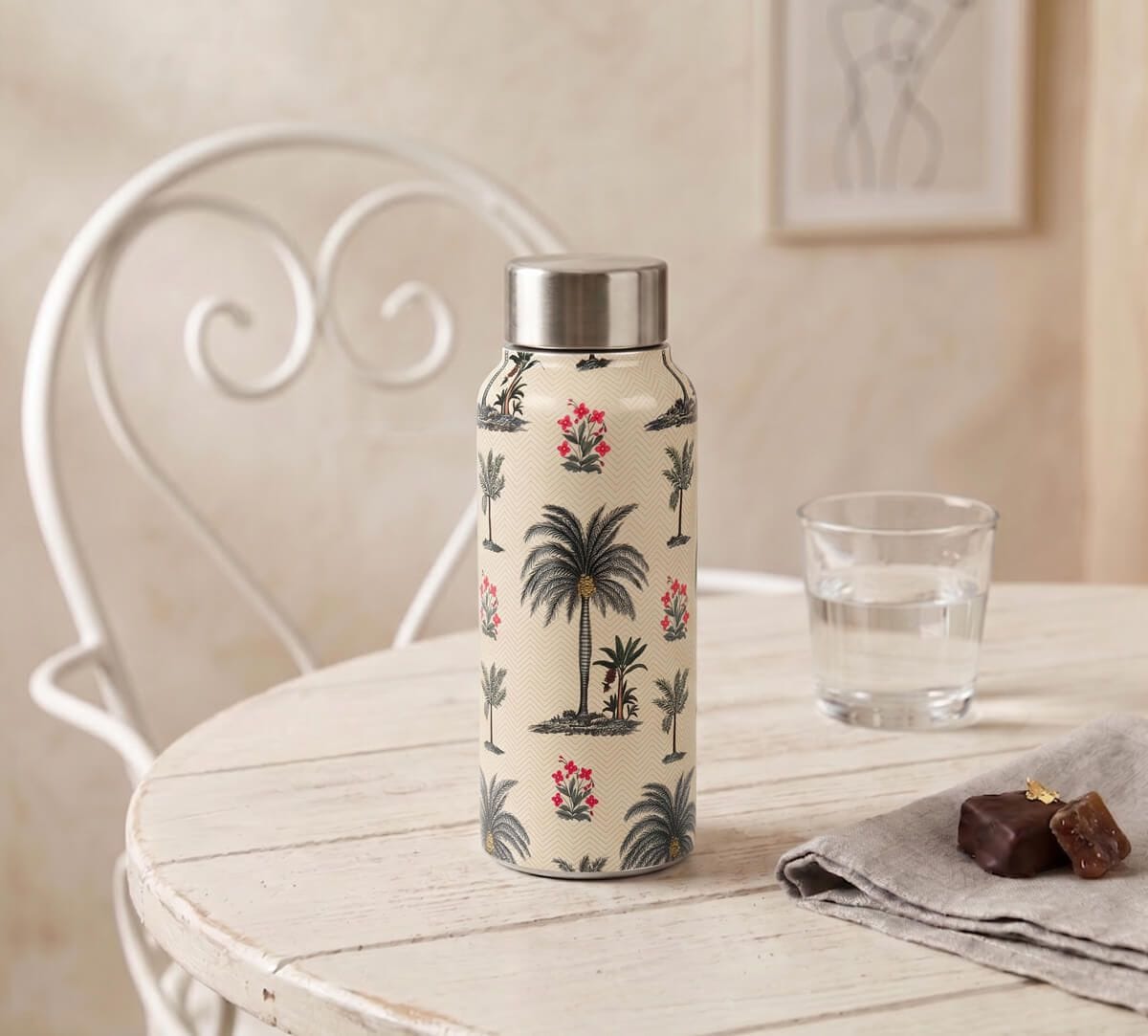 Chevron Palms Small Steel Bottle