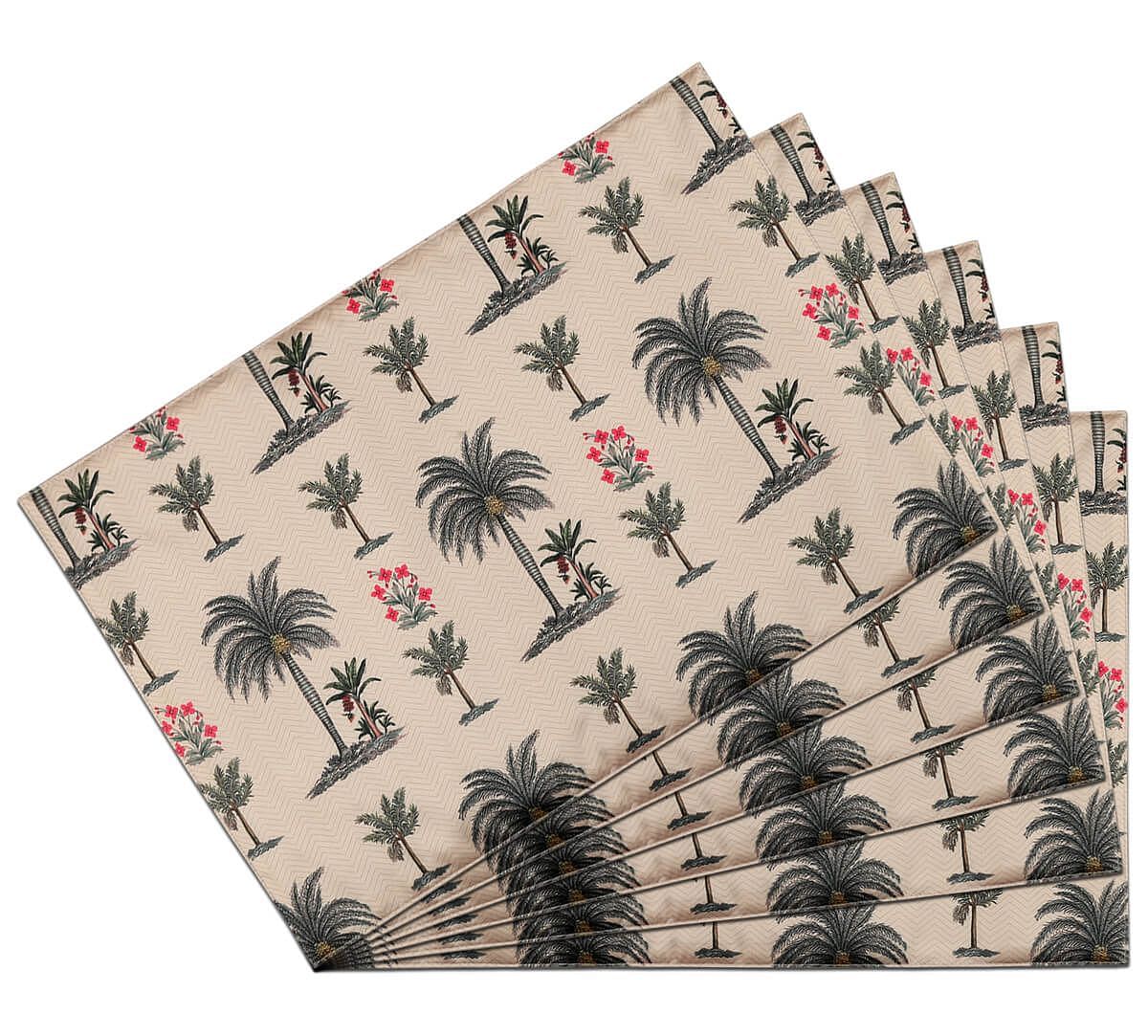 India Circus by Krsnaa Mehta Chevron Palms Table Mats Set of 6