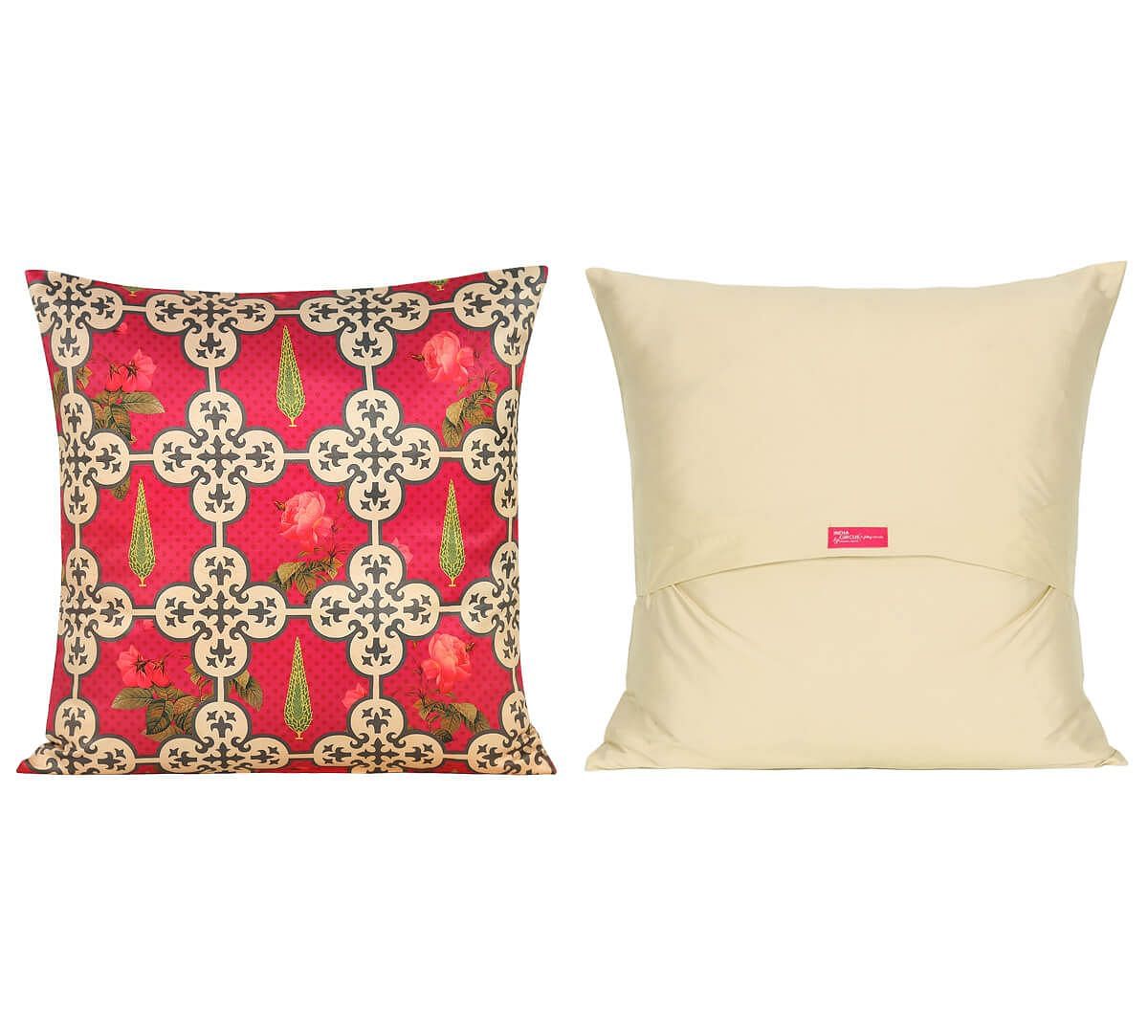 India Circus by Krsnaa Mehta Clover Knotty Satin Blend Cushion Cover Set of 5