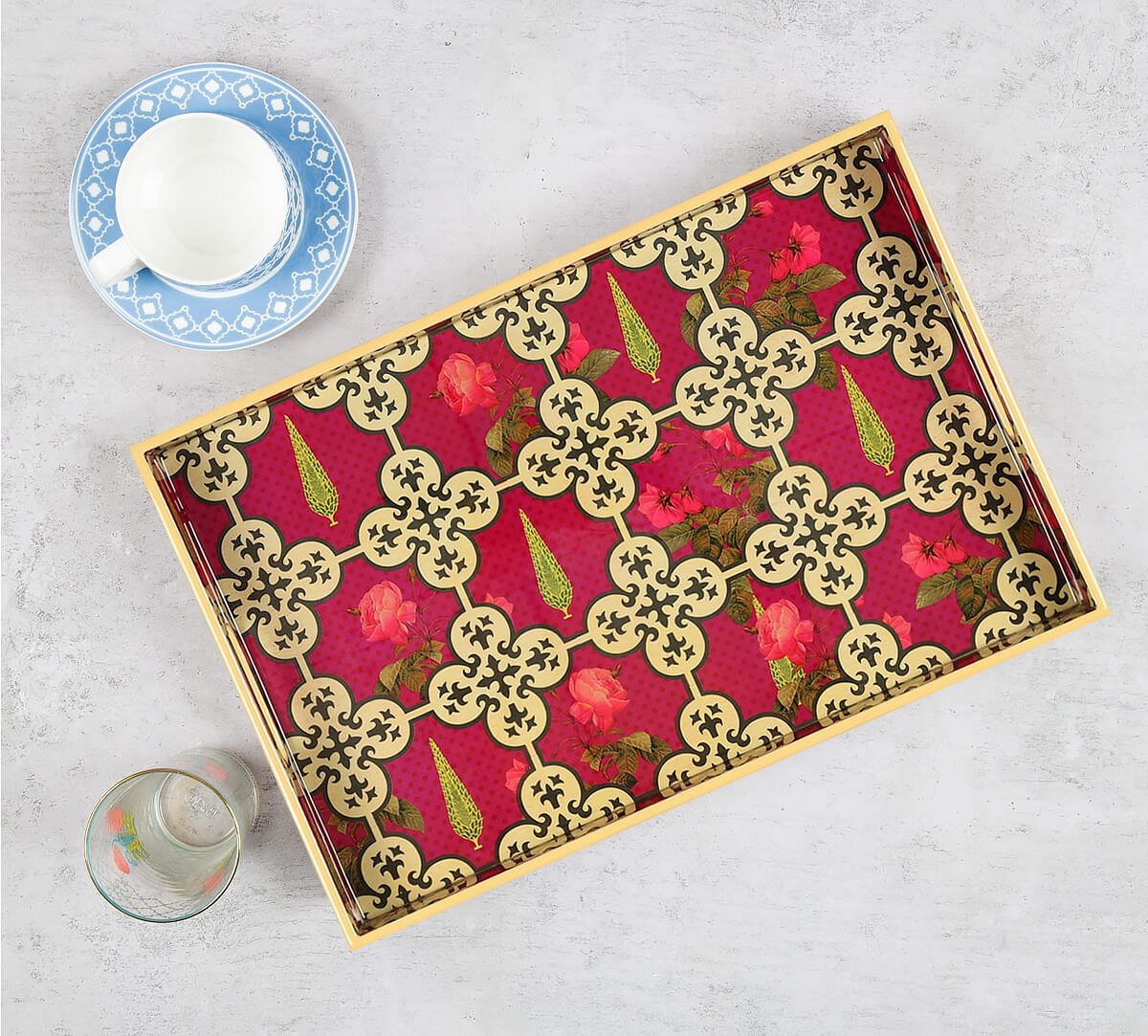India Circus by Krsnaa Mehta Clover's Knotty Play Rectangle Serving Tray