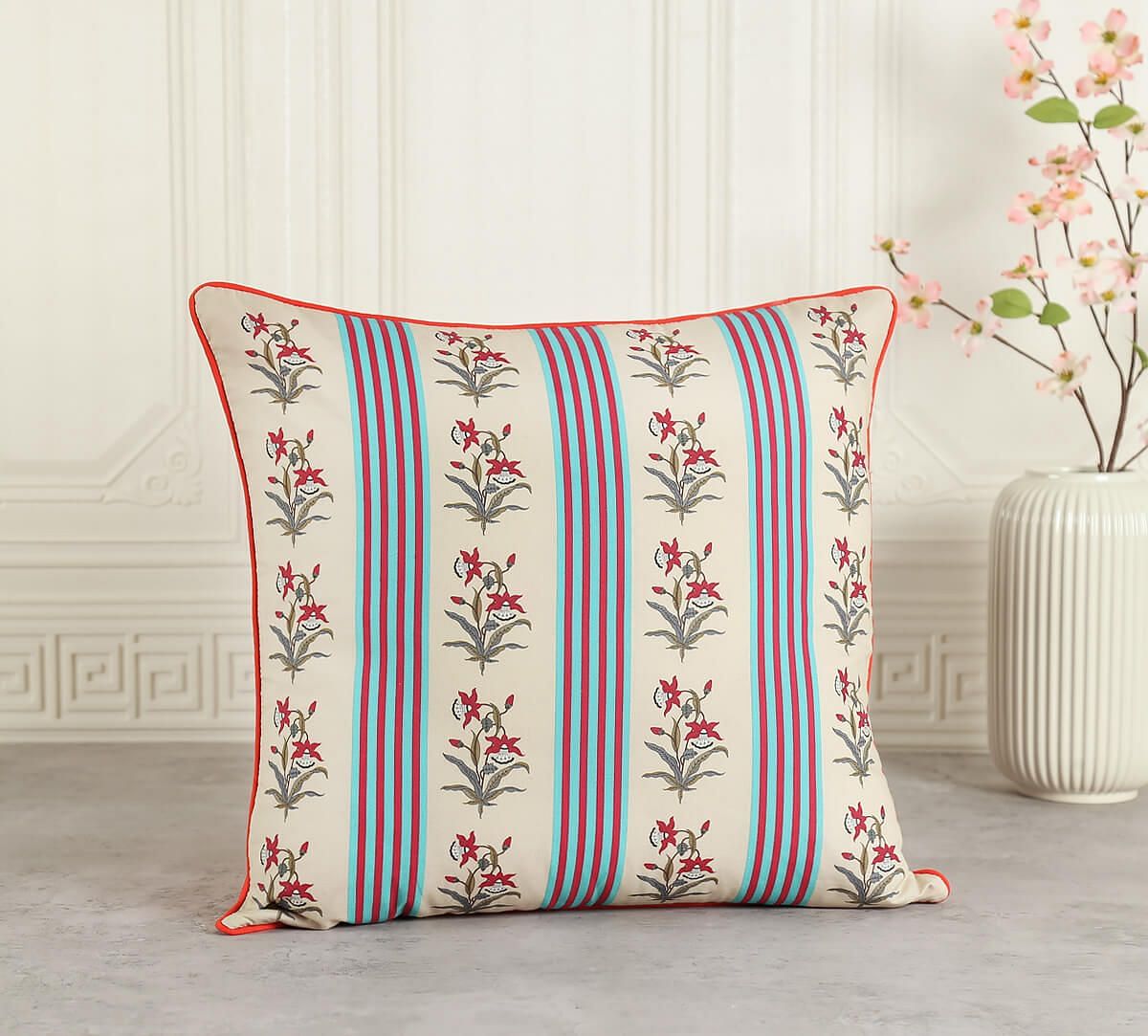 India Circus by Krsnaa Mehta Contrasting Pulchritudinous Cotton Poplin Cushion Cover