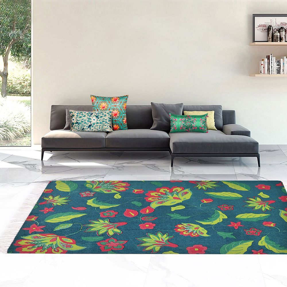 India Circus by Krsnaa Mehta Cyanic Pop Burst Rug