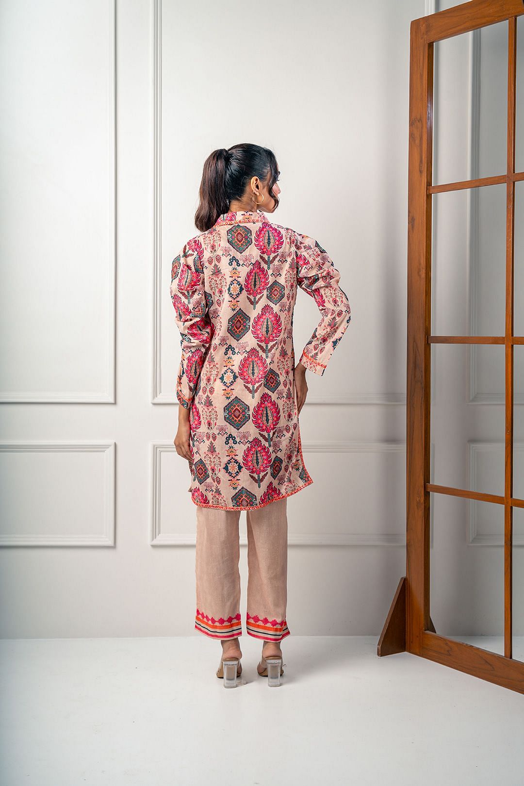 India Circus by Krsnaa Mehta Dazzled Leaves Co-Ord Set