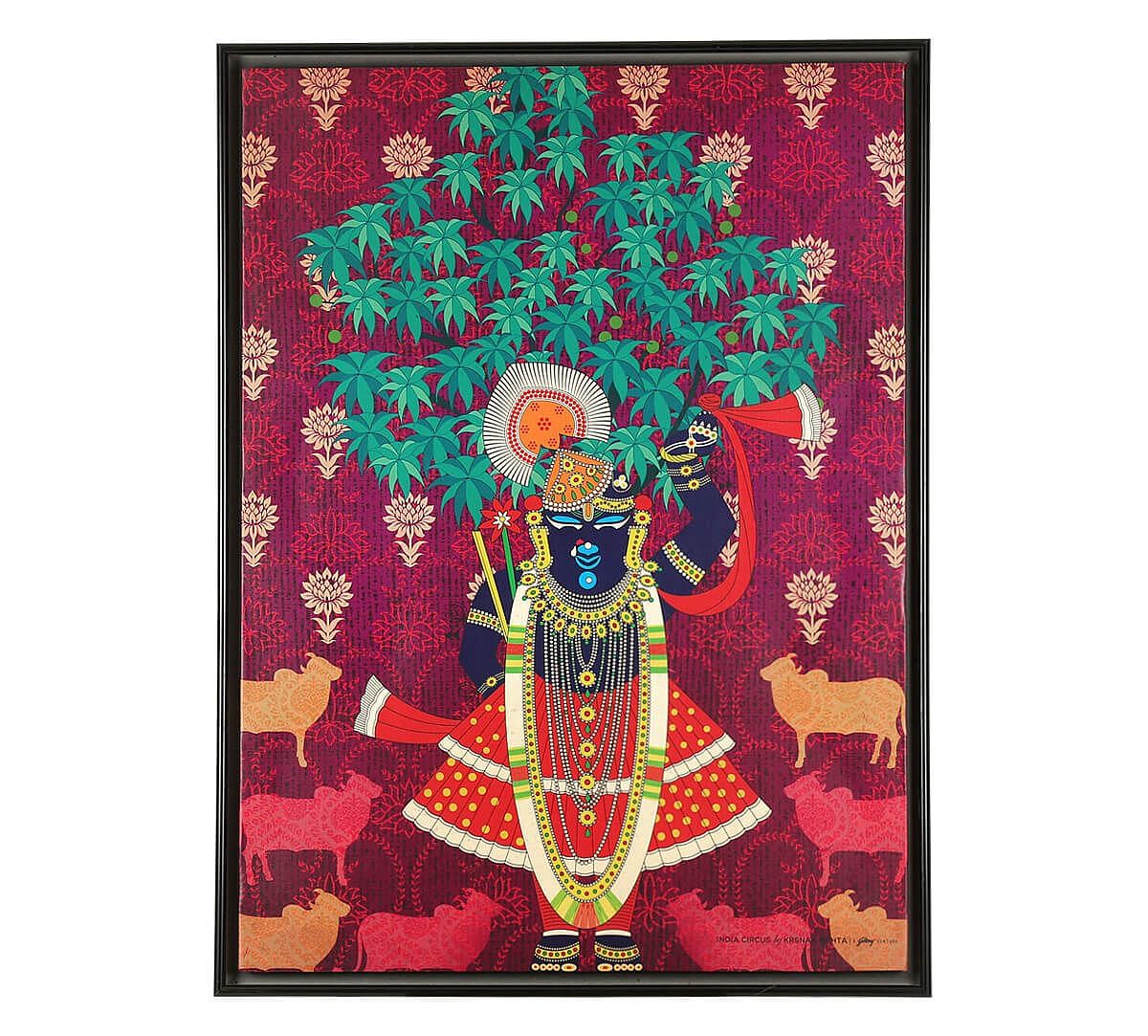 India Circus by Krsnaa Mehta Divine Harmony Floating Framed Canvas Wall Art