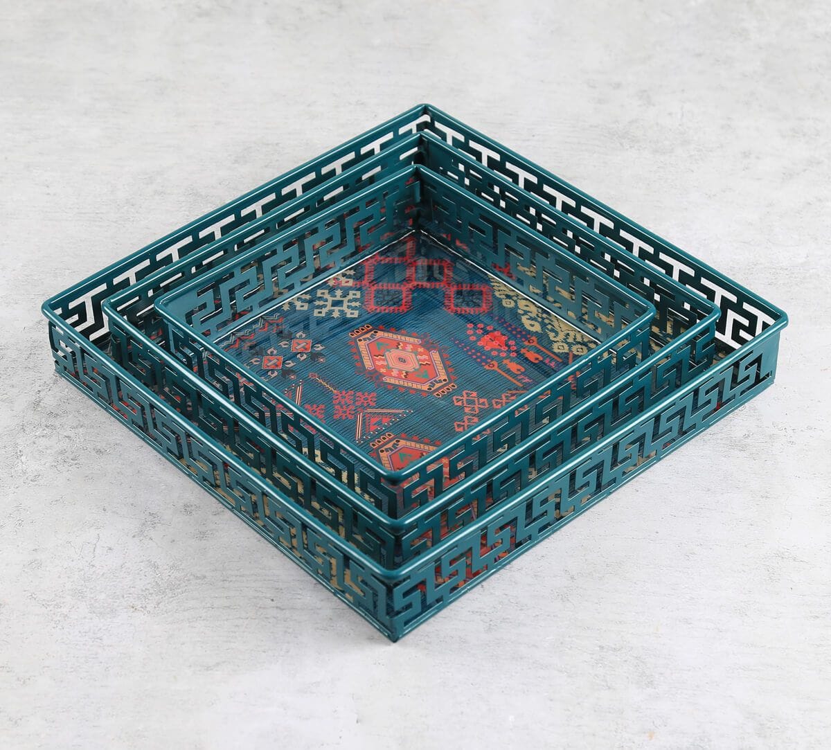 India Circus by Krsnaa Mehta Enchanting Mirage Iron Square Tray
