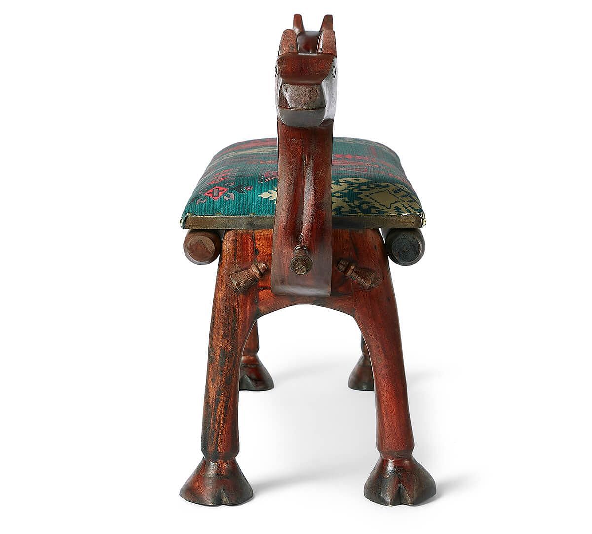 India Circus by Krsnaa Mehta Enchanting Mirage Wooden Camel Bench