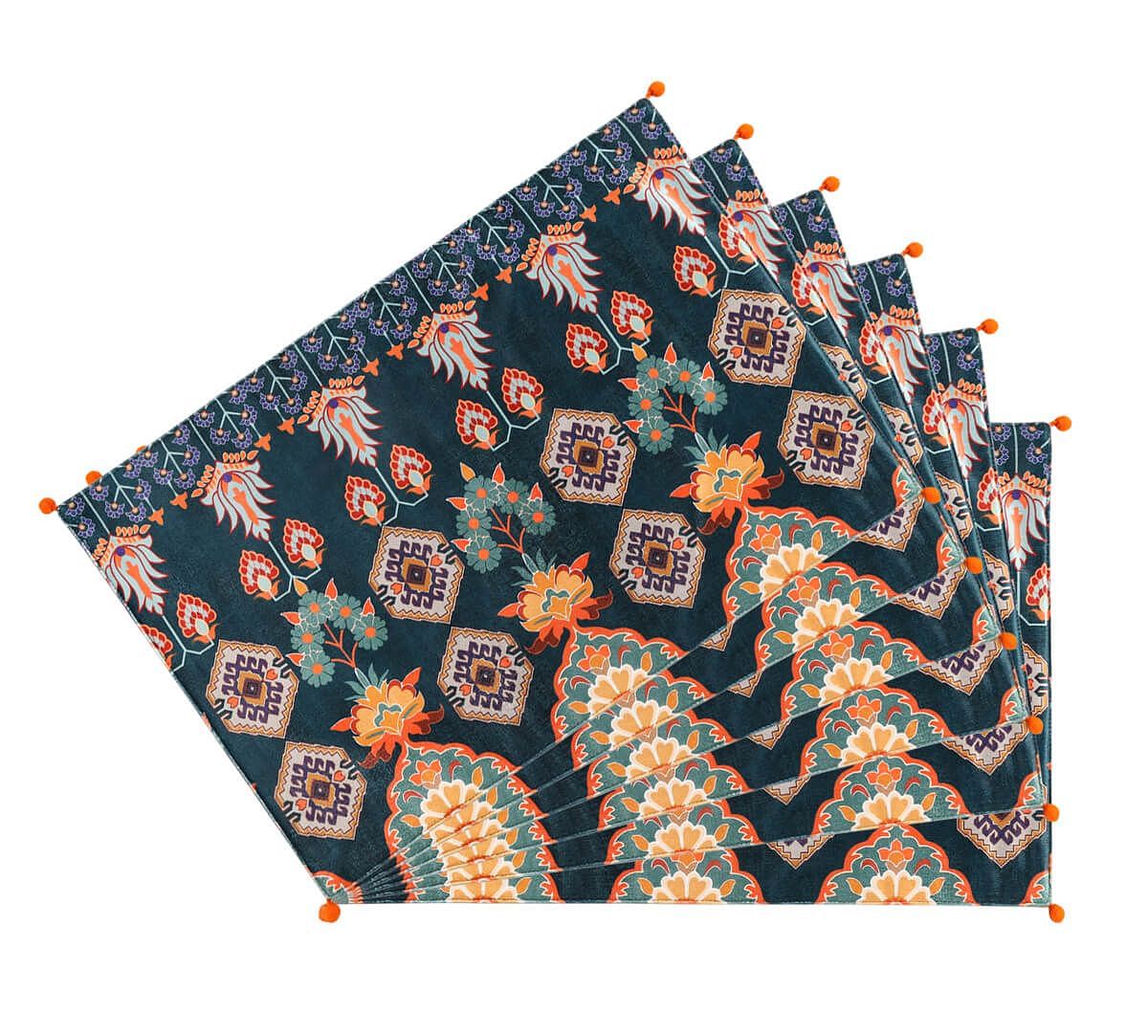 India Circus by Krsnaa Mehta Evergreen Essence Micro Velvet Table Mats Set of 6