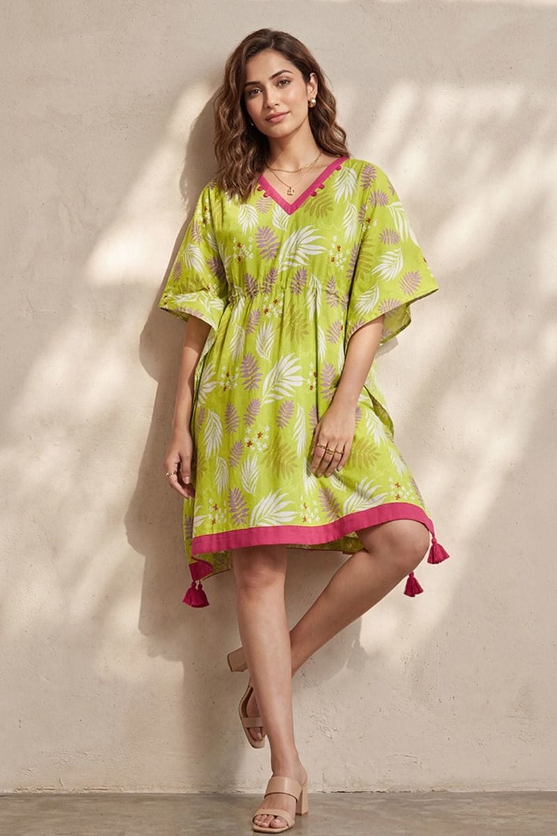 India Circus by Krsnaa Mehta Fern and Flights Kaftan Kurti