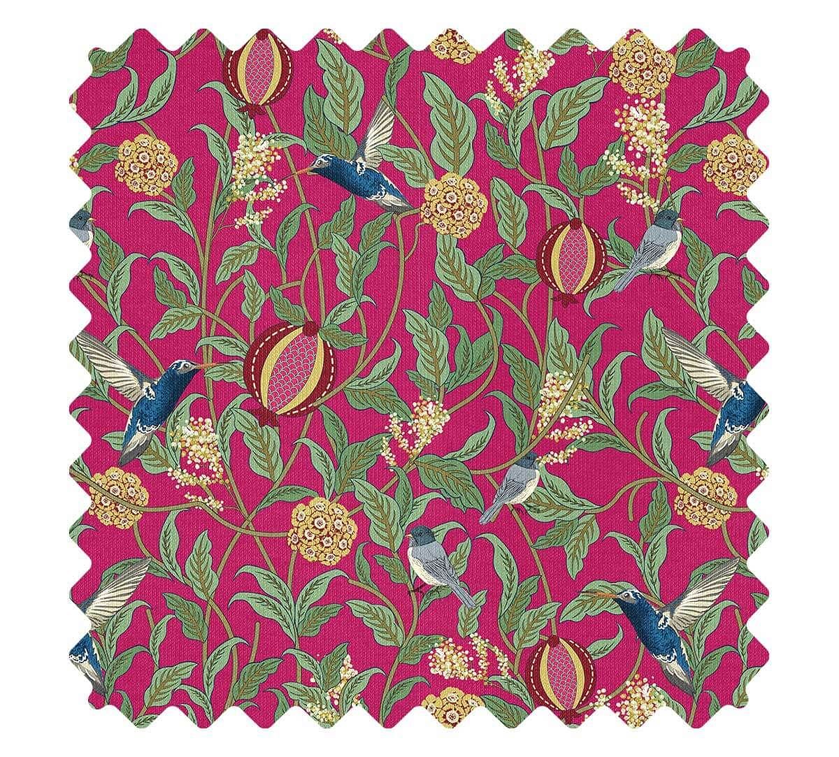 India Circus by Krsnaa Mehta Flights of Vivers Fuchsia Fabric