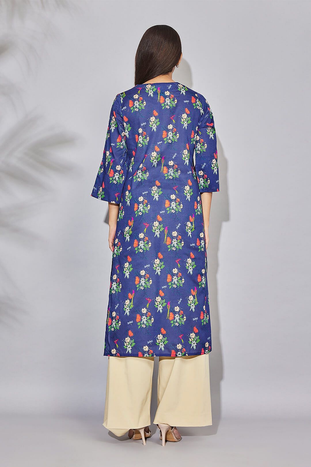 India Circus by Krsnaa Mehta Floral Fascination Kaftan Kurti Long